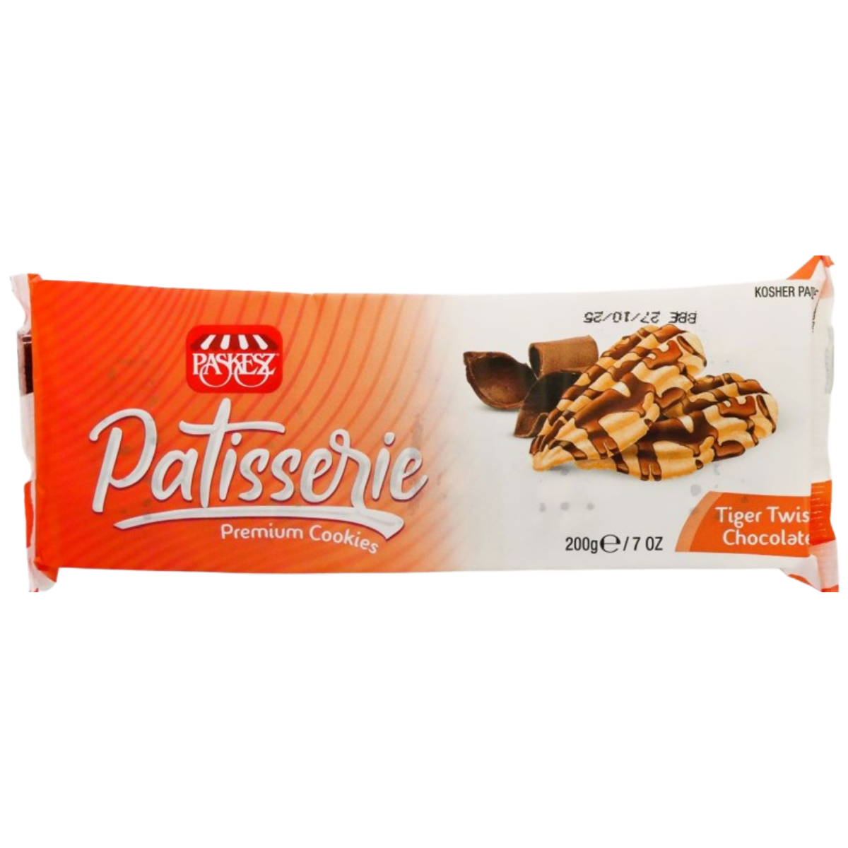 KOSHER PATISSERIE TIGER TWIST CHOCOLATE BISCUITS PASKESZ 200 GR.