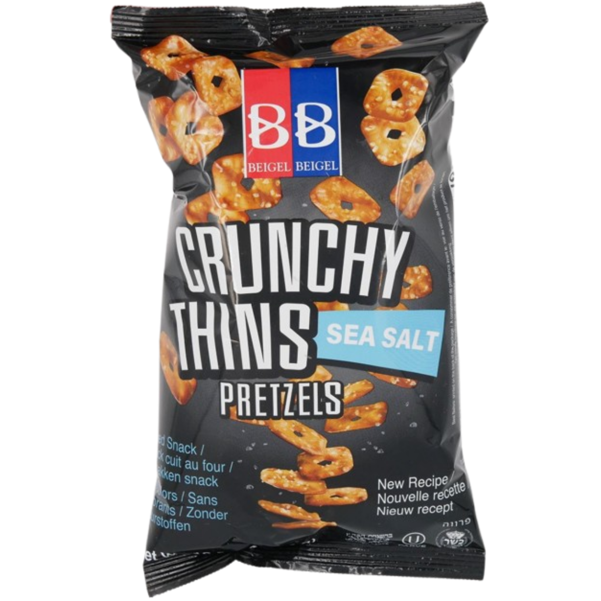 KOSHER CRUNCHY THIN PRETZELS SEA SALT 300 GR.