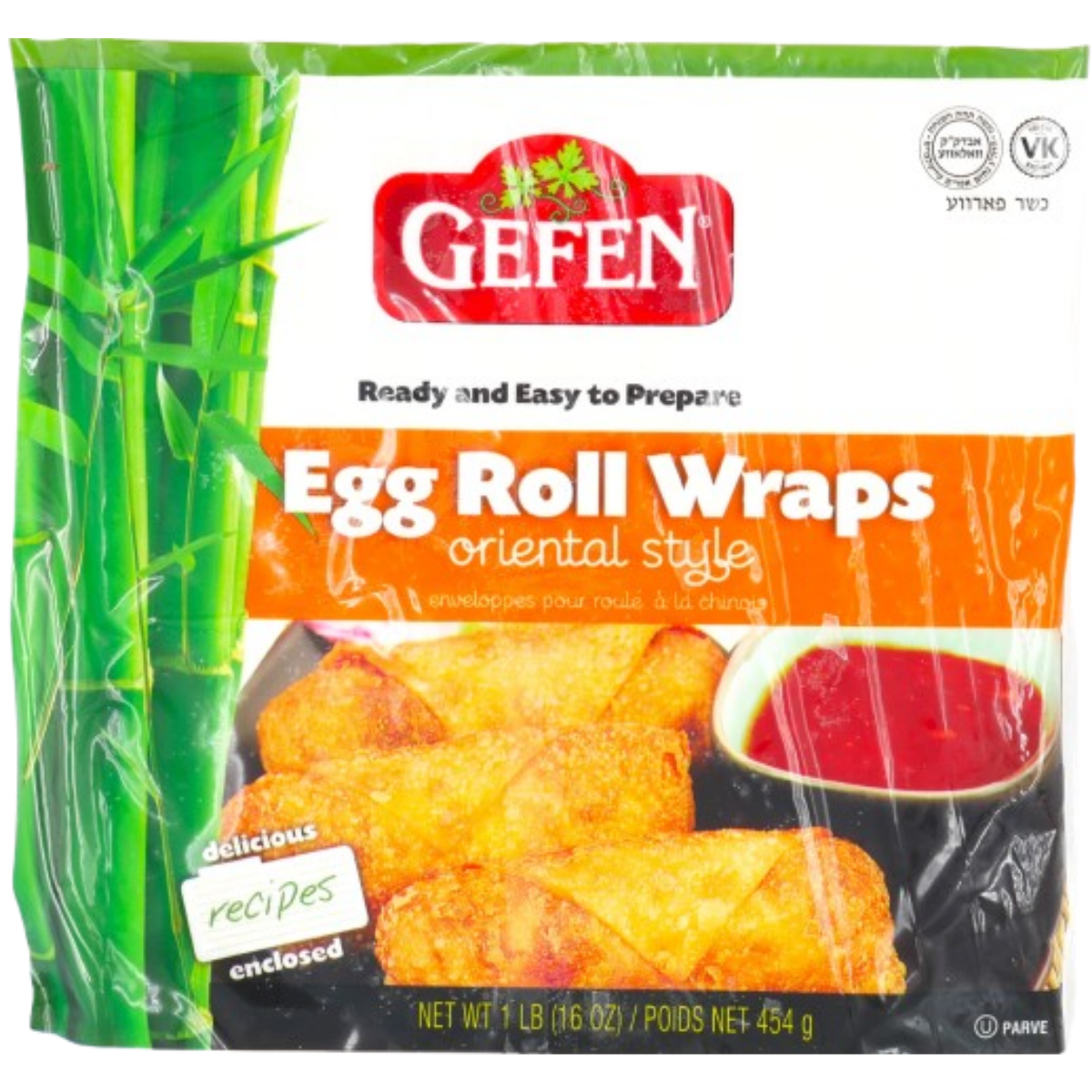 KOSHER EGG ROLL WRAPS GEFEN 454 GR.