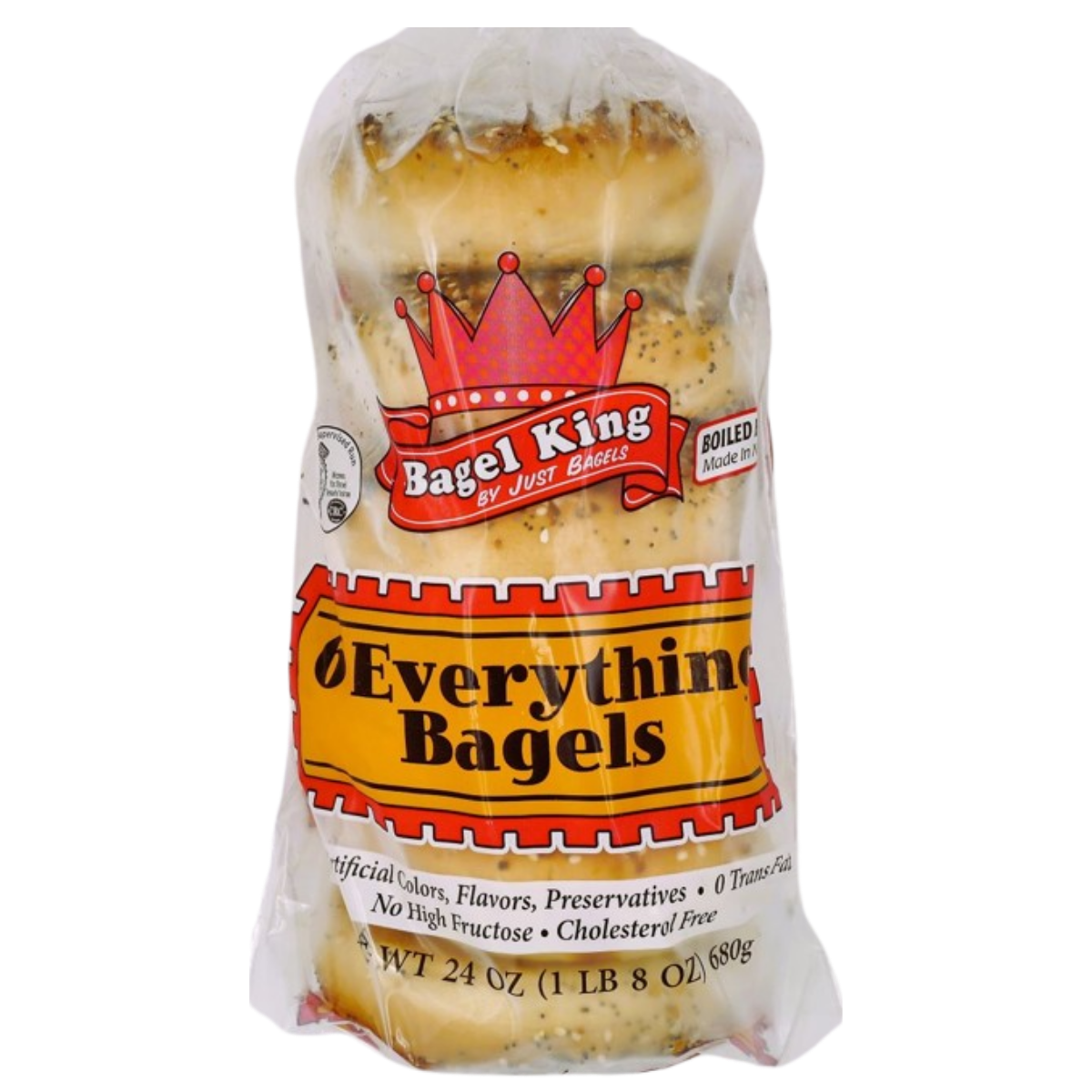 6 KOSHER BAGELS MEZONOT EVRYTHING 680 GR.