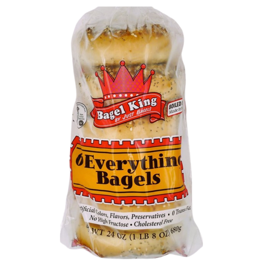6 KOSHER BAGELS MEZONOT EVRYTHING 680 GR.