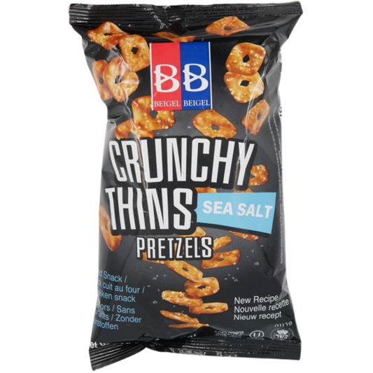 KOSHER CRUNCHY THIN  PRETZELS SEA SALT 300 GR.