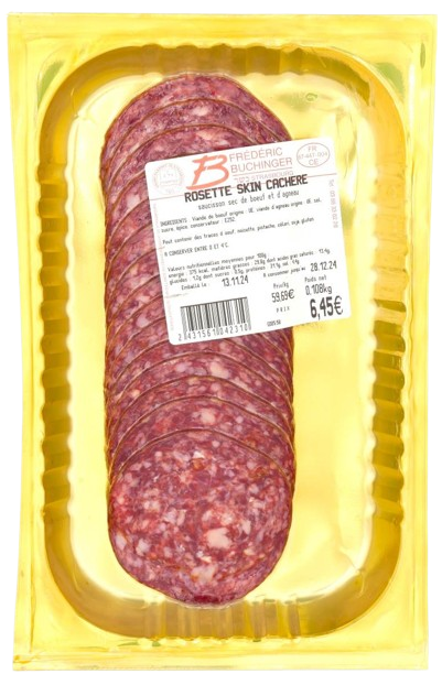 GLATT KOSHER BEEF SALAMI ROSETTA 120 GR.