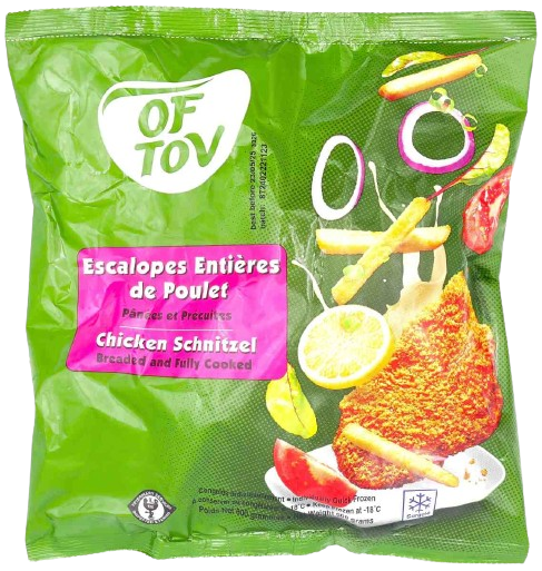 KOSHER CHICKEN SHNITZEL OF TOV 600 GR.
