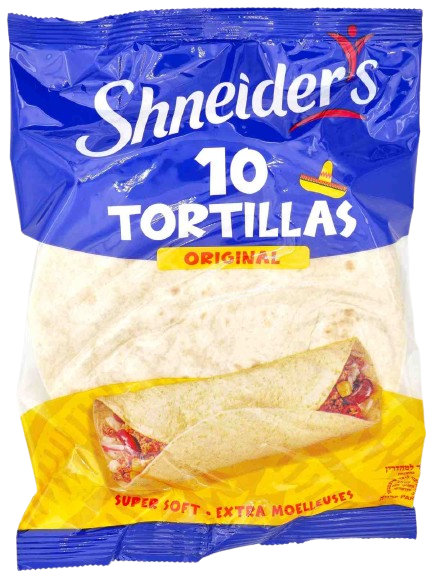 10 MINI KOSHER TORTILLA WRAPS 13 cm 250 GR.