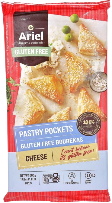 KOSHER GLUTEN FREE PASTRY POCKETS WITH CHEESE 500 GR.